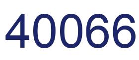 Number 40066 blue image