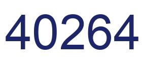 Número 40264 imagen azul