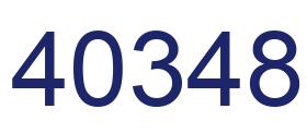 Number 40348 blue image