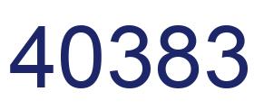 Número 40383 imagen azul