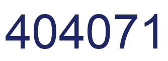 Number 404071 blue image