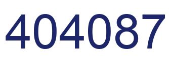 Number 404087 blue image