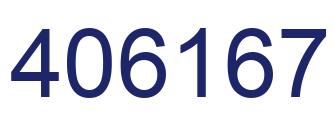 Number 406167 blue image