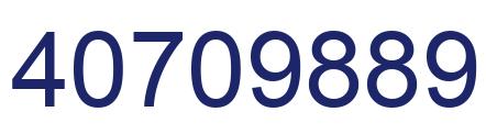 Number 40709889 blue image