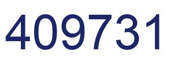 Number 409731 blue image