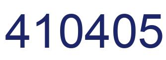 Number 410405 blue image
