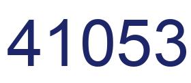 Number 41053 blue image