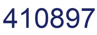 Number 410897 blue image