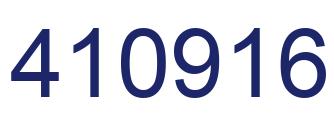 Number 410916 blue image