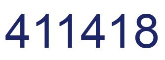 Number 411418 blue image