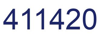 Number 411420 blue image