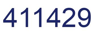 Number 411429 blue image