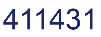 Number 411431 blue image