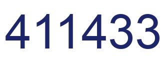 Number 411433 blue image