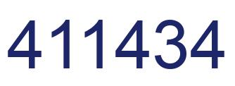 Number 411434 blue image