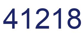 Número 41218 imagen azul