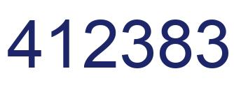 Number 412383 blue image