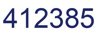 Number 412385 blue image