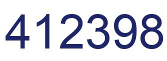 Number 412398 blue image
