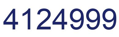 Number 4124999 blue image
