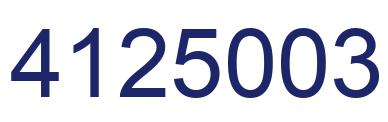 Number 4125003 blue image