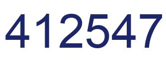 Number 412547 blue image