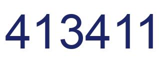 Number 413411 blue image