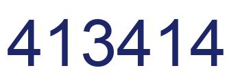 Number 413414 blue image