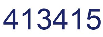 Number 413415 blue image