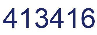 Number 413416 blue image