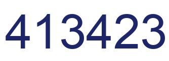 Number 413423 blue image