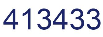 Number 413433 blue image