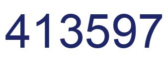 Number 413597 blue image