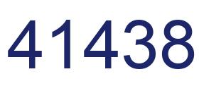 Number 41438 blue image