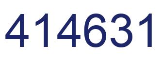 Number 414631 blue image