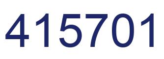 Number 415701 blue image