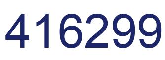 Number 416299 blue image