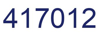 Number 417012 blue image