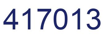 Number 417013 blue image