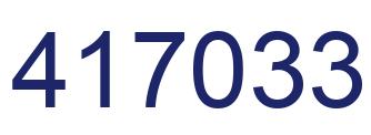 Number 417033 blue image