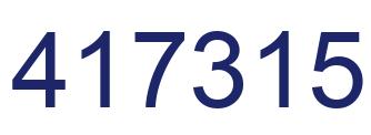 Number 417315 blue image