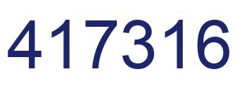 Number 417316 blue image