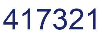 Number 417321 blue image