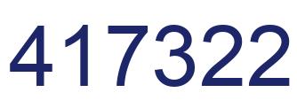 Number 417322 blue image
