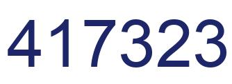 Number 417323 blue image