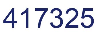 Número 417325 imagen azul