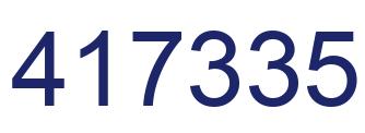 Number 417335 blue image