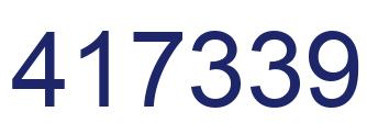 Number 417339 blue image