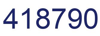 Number 418790 blue image