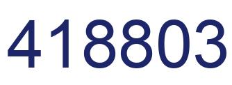 Number 418803 blue image